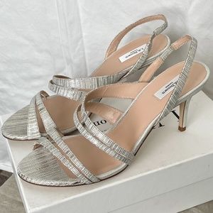 LK Bennett Valeria Silver Sandals NWT